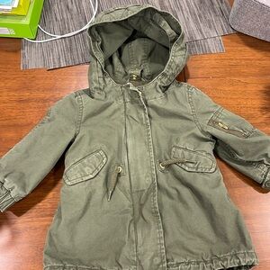 Army green Baby Gap Toddler Parka 18-24 months with zip in vest